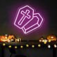 Sarg mit Kreuz LED-Neonschild für Halloween Party