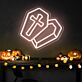 Brighten Up Your Halloween Festivities and Themed Events with the Semi Open Coffin Halloween Neon Sign