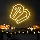 Sarg mit Kreuz LED-Neonschild für Halloween Party