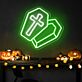 Sarg mit Kreuz LED-Neonschild für Halloween Party