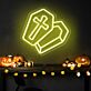 Sarg mit Kreuz LED-Neonschild für Halloween Party