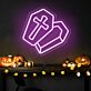 Sarg mit Kreuz LED-Neonschild für Halloween Party