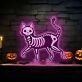 Enhance Your Halloween Festivities and Home Ambiance with the Spooky Skeleton Cat LED Neon Sign.