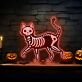 Katzenskelett LED-Neonschild