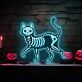 Katzenskelett LED-Neonschild