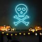 Brighten up your Halloween Bash or Haunted House decor with the Spooky Skeleton Skulls Neon Sign.