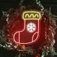 Weihnachtsstrumpf mit Schneeflocke LED-Neonschild Wohnzimmer Weihnachten