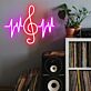 Violinschlüssel mit Klangwellen LED-Neonschild