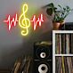 Violinschlüssel mit Klangwellen LED-Neonschild