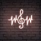 Violinschlüssel mit Klangwellen LED-Neonschild