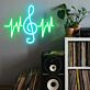 Violinschlüssel mit Klangwellen LED-Neonschild