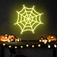 Spinnennetz LED-Neonschild für Halloween Party