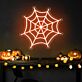Spinnennetz LED-Neonschild für Halloween Party