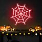 Spinnennetz LED-Neonschild für Halloween Party
