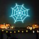 Spinnennetz LED-Neonschild für Halloween Party