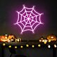 Spinnennetz LED-Neonschild für Halloween Party