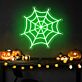 Spinnennetz LED-Neonschild für Halloween Party
