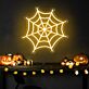 Spinnennetz LED-Neonschild für Halloween Party