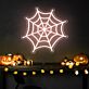 Spinnennetz LED-Neonschild für Halloween Party