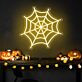 Spinnennetz LED-Neonschild für Halloween Party