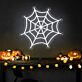 Spinnennetz LED-Neonschild für Halloween Party