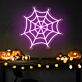 Spinnennetz LED-Neonschild für Halloween Party