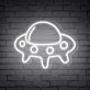 UFO LED-Neonschild für Gamingzimmer und Bar