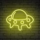 UFO LED-Neonschild für Gamingzimmer und Bar