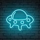 Brighten Your Kid's Room or Add Flair to Theme Parties with the Ufo Cute Space Neon Sign.