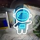 Astronaut Figur LED-Neonschild Gaming Zimmer