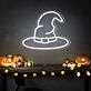 Hexenhut LED-Neonschild für Halloween Party
