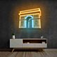 Add a Parisian Charm to Your Space: Ideal for Home Decor, Bars, and Romantic Weddings with Arc De Triomphe Led Uv Neon Sign For Modern Living Room Wall Art.