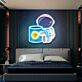 Astronaut mit Kaffeetasse LED-Neonschild Wohnzimmer Büro