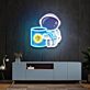 Astronaut mit Kaffeetasse LED-Neonschild Wohnzimmer Büro