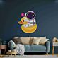 Astronaut auf Gummiente LED-Neonschild Wohnzimmer Kinderzimmer
