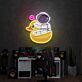 Astronaut auf Gummiente LED-Neonschild Wohnzimmer Kinderzimmer