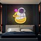 Astronaut auf Gummiente LED-Neonschild Wohnzimmer Kinderzimmer