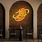 Brighten Your Diner or Café: Hotdog Planet Flat Custom Led Uv Neon Sign Light for Wall Decor, Perfect for Restaurants, Home Kitchens, and Bars.