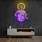 Heiligenfigur mit Heiligenschein LED-Neonschild mit UV-Druck Wohnzimmer Dekoration