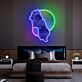 Brighten Your Space: Versatile Man Statue Led Uv Neon Sign for Home Decor, Office Elegance, and Modern Living Room Ambiance