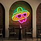 Taco mit Sombrero und Sonnenbrille LED-Neonschild für Restaurant Bar
