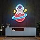 Light Up Your Events: Music Astronaut Custom Led Uv Neon Sign Artwork for Bars, Weddings, and Home Decor.