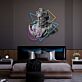 Neptun-Büste mit geometrischen Formen als LED-Neonschild