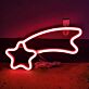 Sternschnuppe LED-Neonschild Wohnzimmer Kinderzimmer