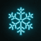 Schneeflocke LED-Neonschild Winterdekoration Wohnzimmer
