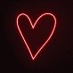Herzform LED-Neonschild Wohnzimmer Schlafzimmer