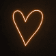 Herzform LED-Neonschild Wohnzimmer Schlafzimmer
