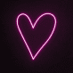 Herzform LED-Neonschild Wohnzimmer Schlafzimmer
