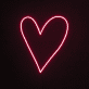 Herzform LED-Neonschild Wohnzimmer Schlafzimmer