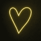 Herzform LED-Neonschild Wohnzimmer Schlafzimmer